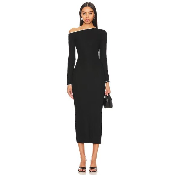 SNDYS x Revolve Dani Dress in Black & White - Picture 1 of 3